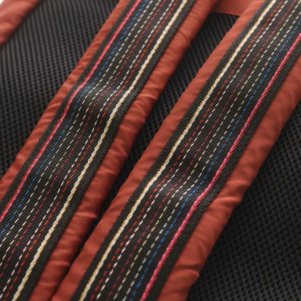 Paul Smith(ポールスミス) ナイロン バイカラー ラウンドジップリュックサック バッグ レッド