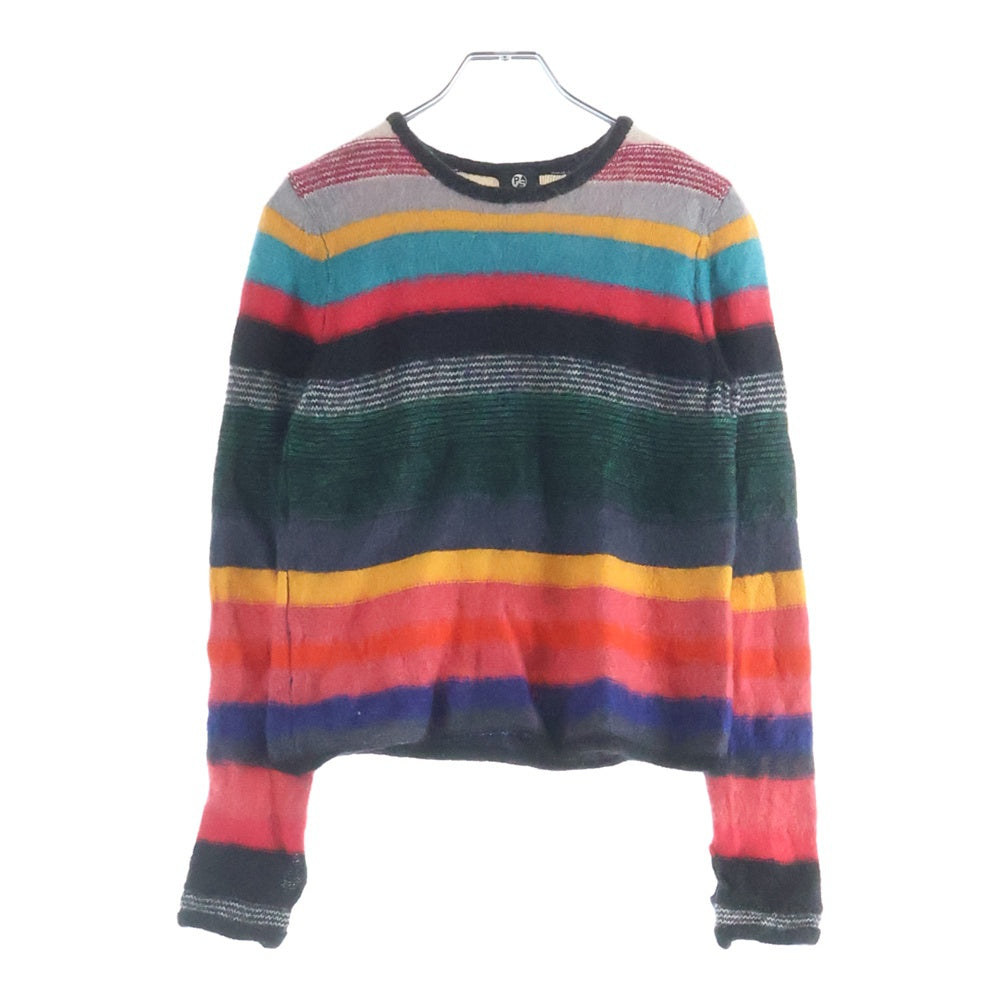 Paul Smith(ポールスミス) モヘア混 ボーダー ラウンドネックセーター ニット マルチカラー