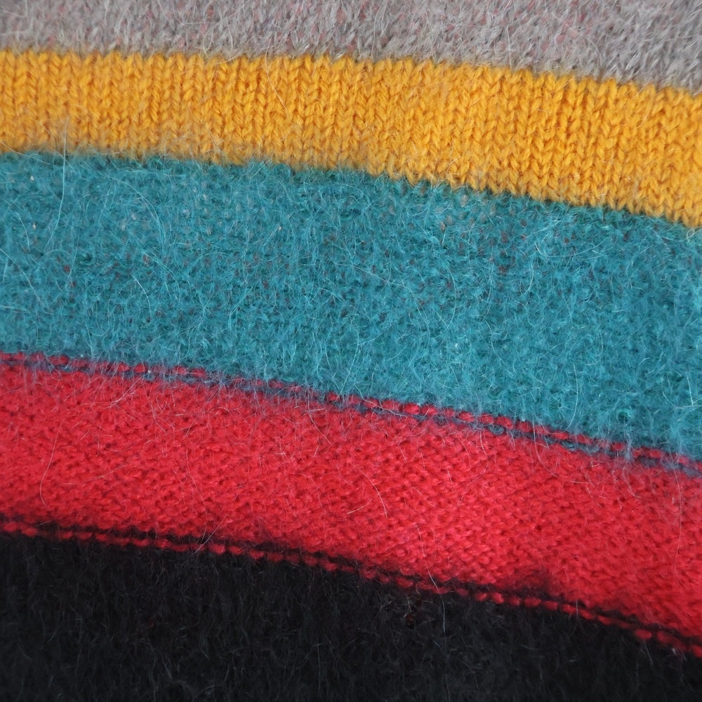 Paul Smith(ポールスミス) モヘア混 ボーダー ラウンドネックセーター ニット マルチカラー