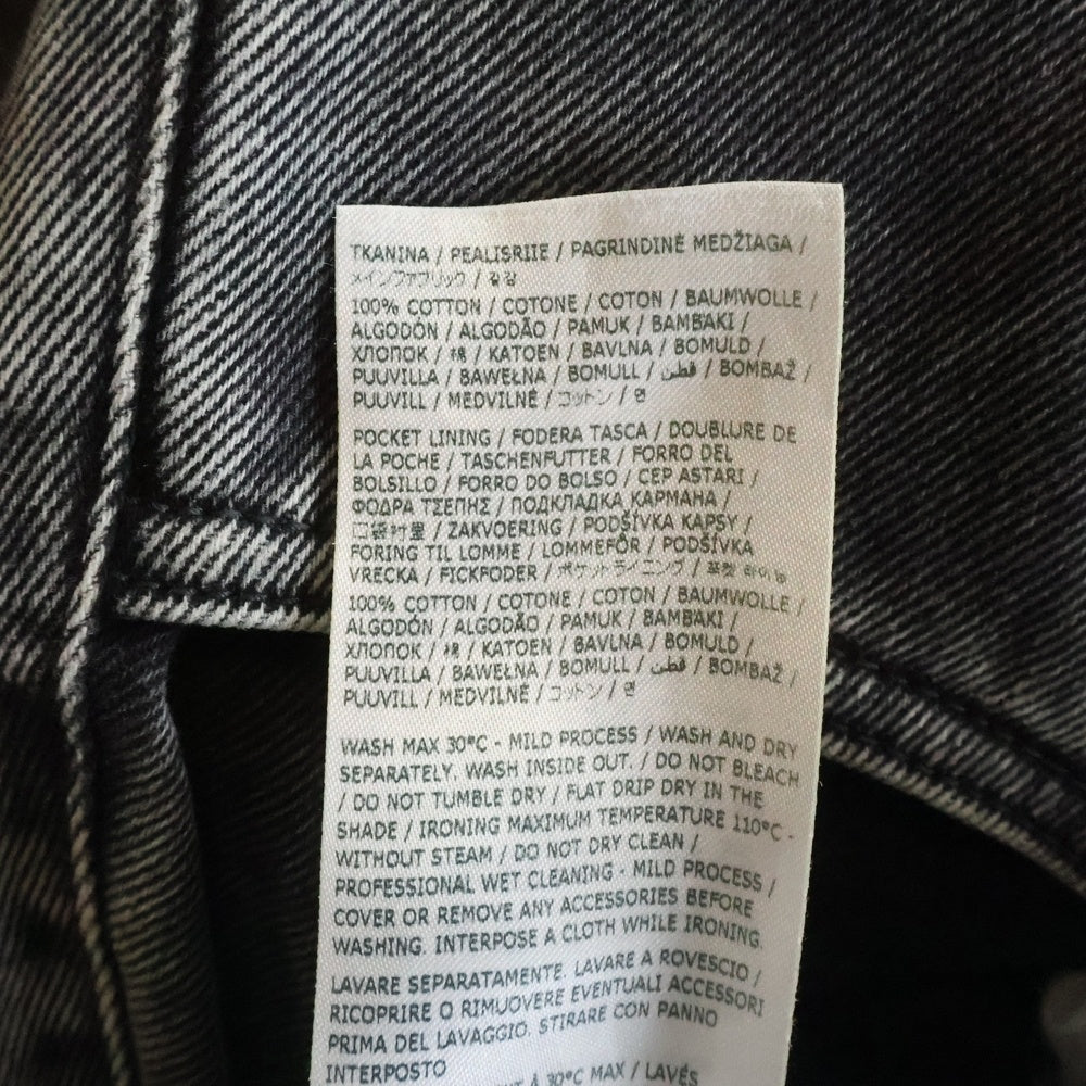 Maison Margiela(メゾンマルジェラ) 24AW スラッシュカットダメージ ジップフライ デニムパンツ ブラック レディース S51LA0051 S30743