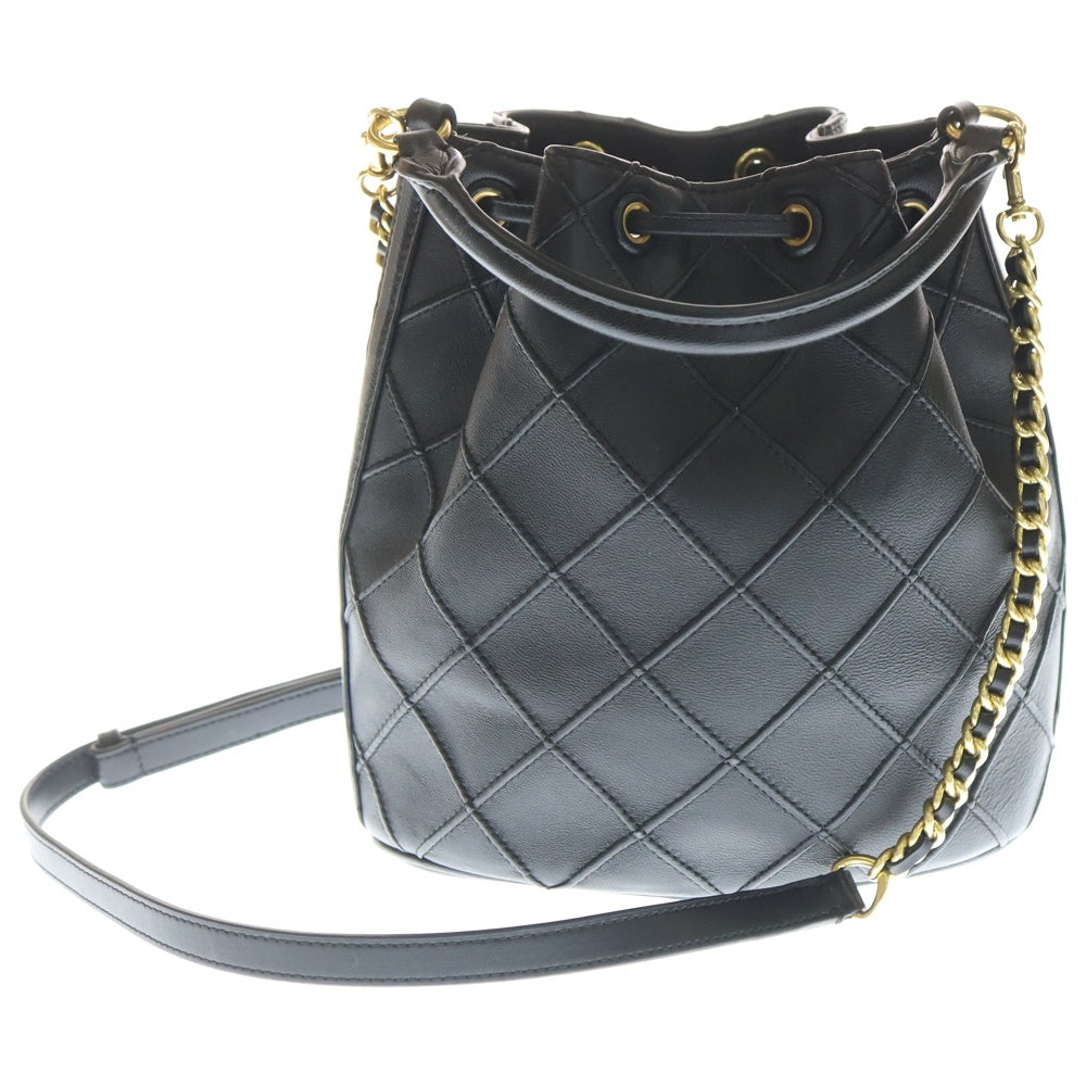 TORY BURCH(トリー バーチ) LARGE FLEMING SOFT BUCKET BAG ラージ フレミング ソフトレザー バケット 2WAY ショルダーバッグ ハンドバッグ ブラック 142565 レディース