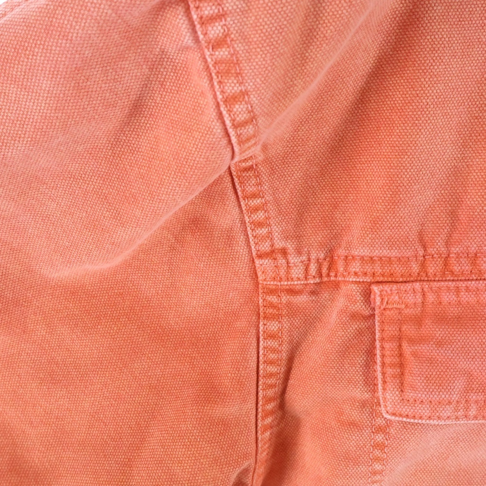 STUSSY(ステューシー) WASHED CANVAS SHOP JACKET ウォッシュド キャンバス ショップ ワークジャケット ピンク