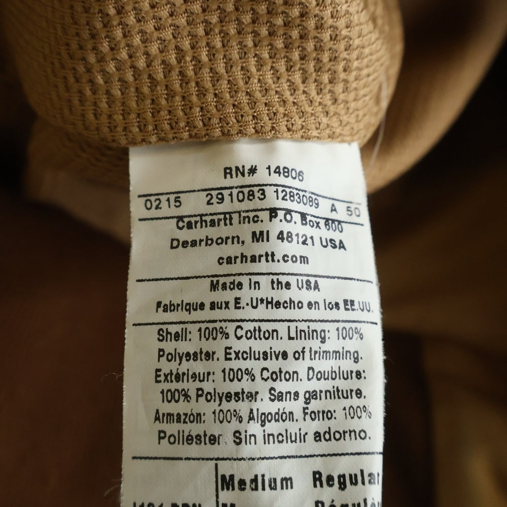 CARHARTT(カーハート) ダック アクティブジャケット ジップアップパーカー フーディー ベージュ J131