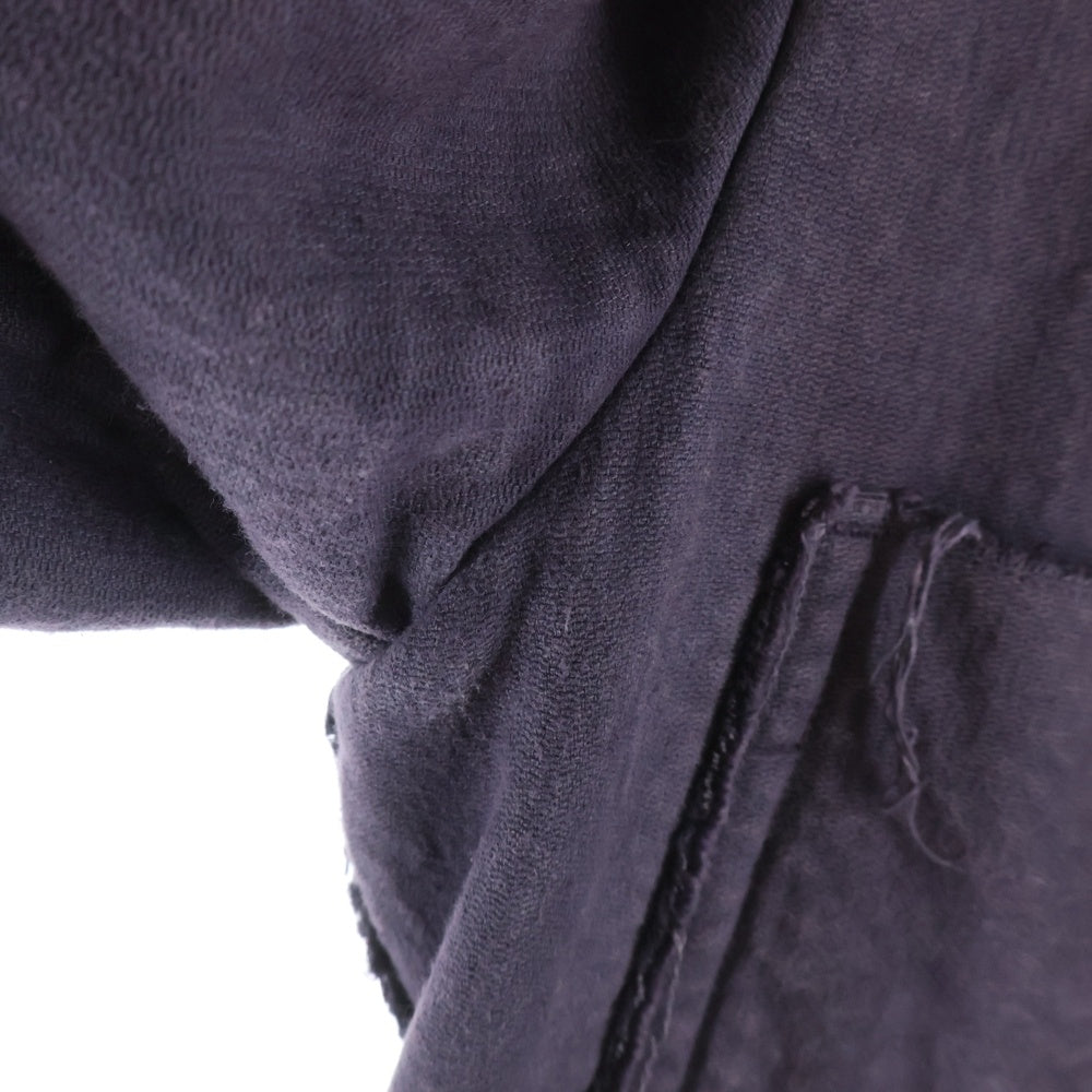 Maison Martin Margiela(メゾンマルタンマルジェラ) 02AW ここのえ期 裏地ボア ダメージ加工 4ポケット ジップアップ ハイネックジャケット パープル COMM.00311/0022