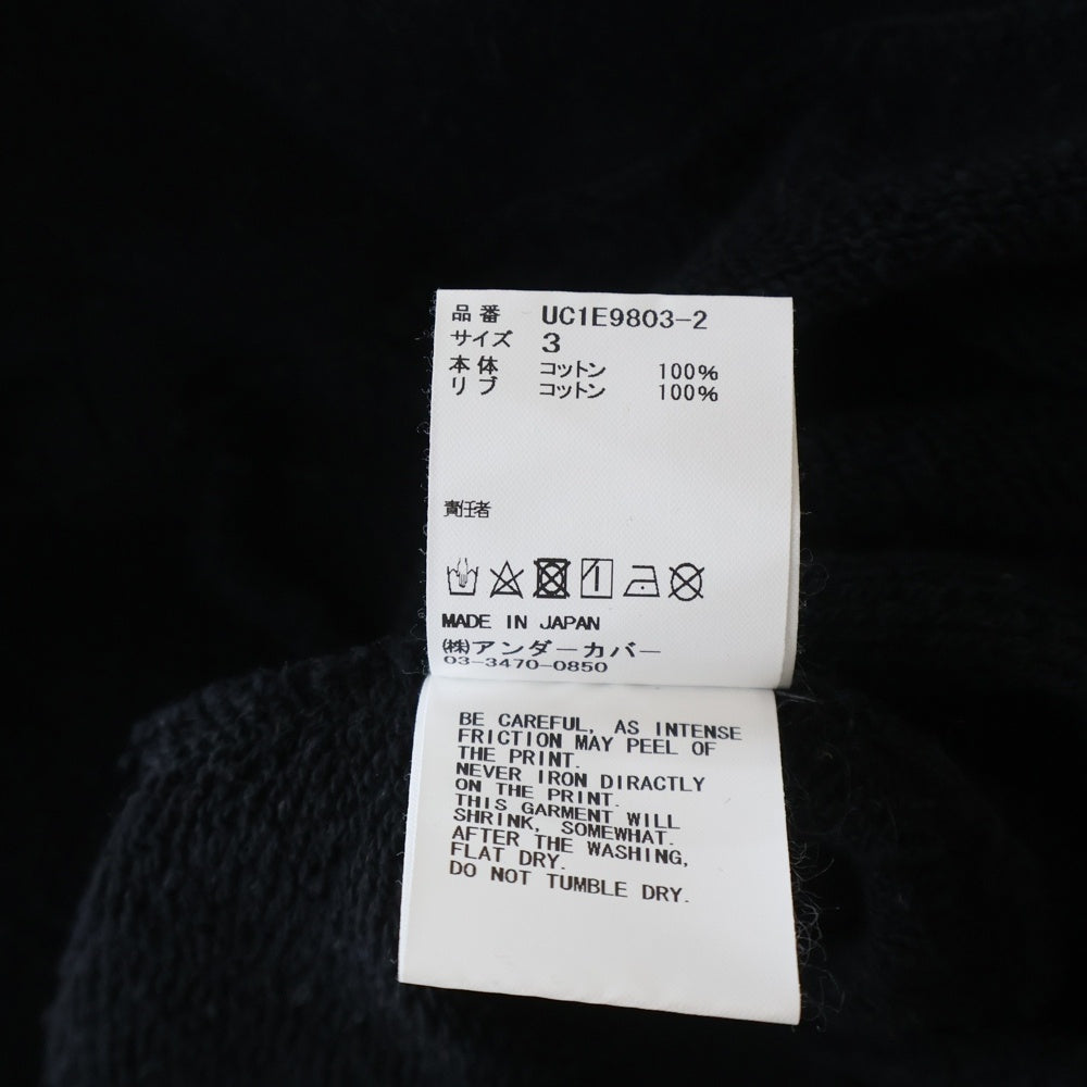 UNDERCOVER(アンダーカバー) 25SS PAINTING ICON SWEAT BEAR ペインティング アイコン ベアープリント クルーネック スウェット トレーナー ブラック UC1E9803-2