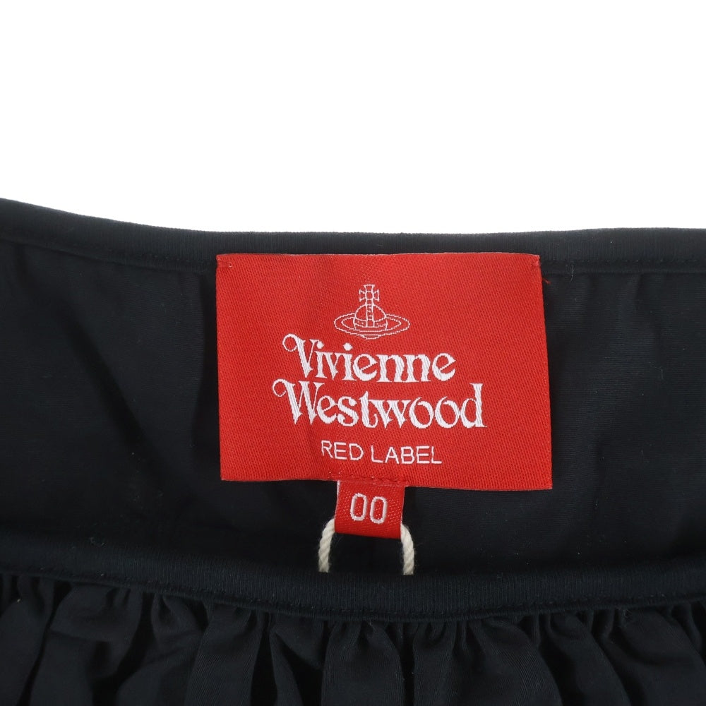 Vivienne Westwood(ヴィヴィアンウエストウッド) エンブロイダリーロゴデザイン コットン 半袖ブラウス レディース ブラック 16-12-341040-00