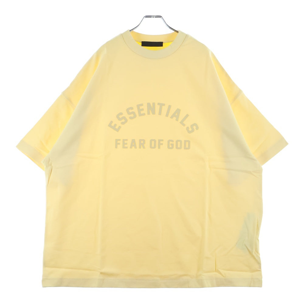 FEAR OF GOD ESSENTIALS(フィアオブゴッド エッセンシャルズ) CREWNECK T-SHIRT フロントエンブロイダリー クルーネック半袖カットソーTシャツ イエロー 125SP24200