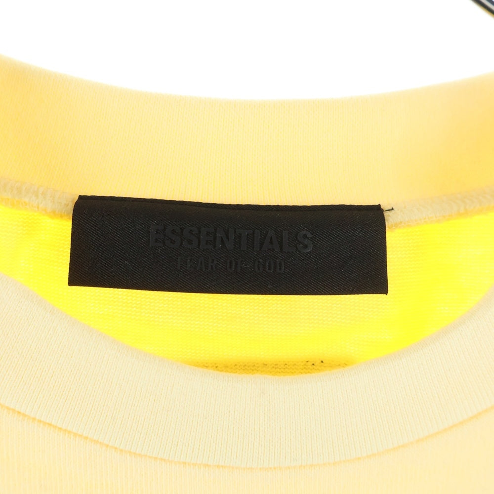 FEAR OF GOD ESSENTIALS(フィアオブゴッド エッセンシャルズ) CREWNECK T-SHIRT フロントエンブロイダリー クルーネック半袖カットソーTシャツ イエロー 125SP24200
