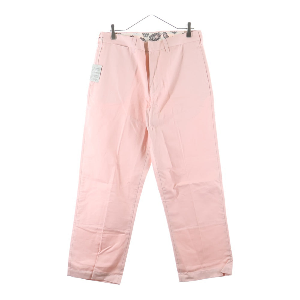 SAINT MICHAEL(セントマイケル) 24SS ジップフライ チノワイドパンツ ピンク SM-YS8-0000-050