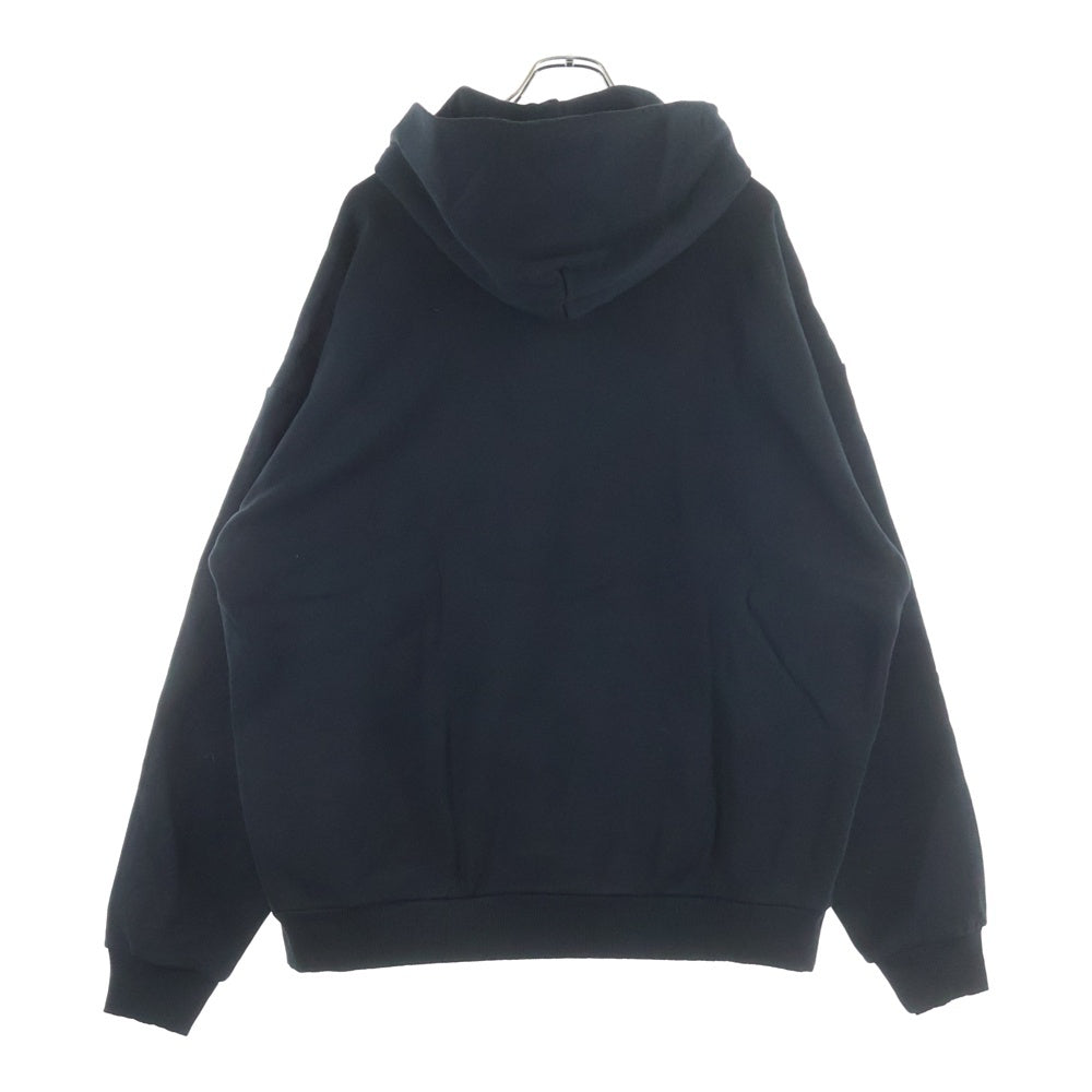 NO BRAND(ノーブランド) ALTER EGO KIKI HOODIE アルターエゴ フロントプリント カンガルーポケット ラインストーン プルオーバースウェットパーカー ブラック/パープル