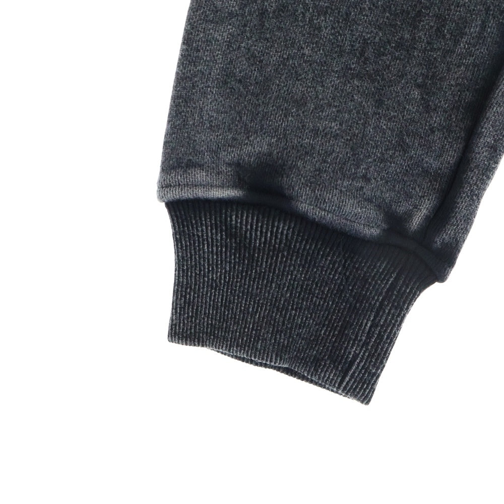 RECKLESS SCHOLARS(レックレススカラーズ) STONEWASHED HOODIE レックレススカラーズ カンガルーポケット ストーンウオッシュド プルオーバースウェットパーカー ブラック/グレー