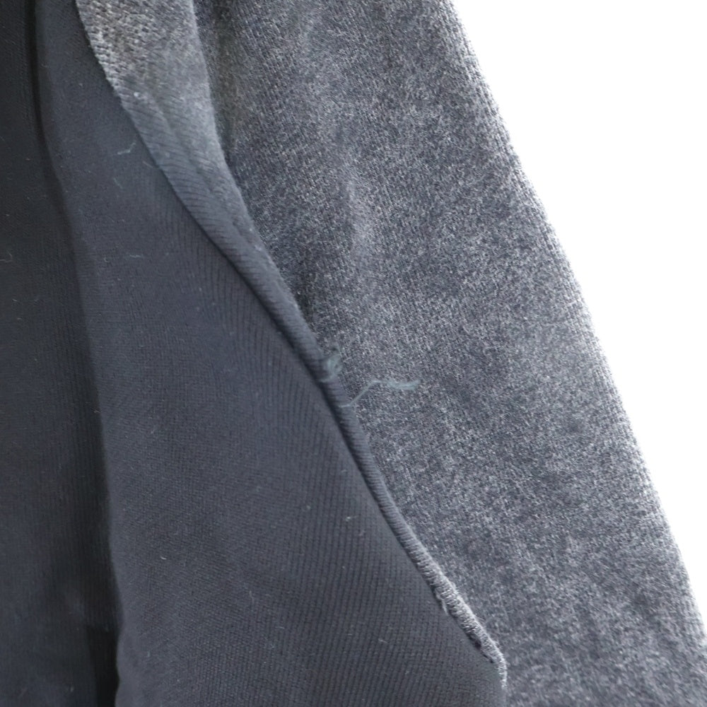 RECKLESS SCHOLARS(レックレススカラーズ) STONEWASHED HOODIE レックレススカラーズ カンガルーポケット ストーンウオッシュド プルオーバースウェットパーカー ブラック/グレー