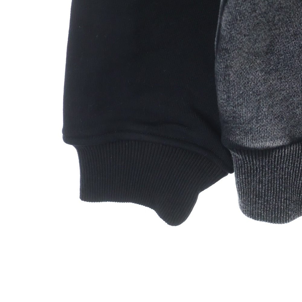 NO BRAND(ノーブランド) RECKLESS SCHOLARS STONEWASHED HOODIE レックレススカラーズ カンガルーポケット ストーンウオッシュド プルオーバースウェットパーカー グレー/ブラック