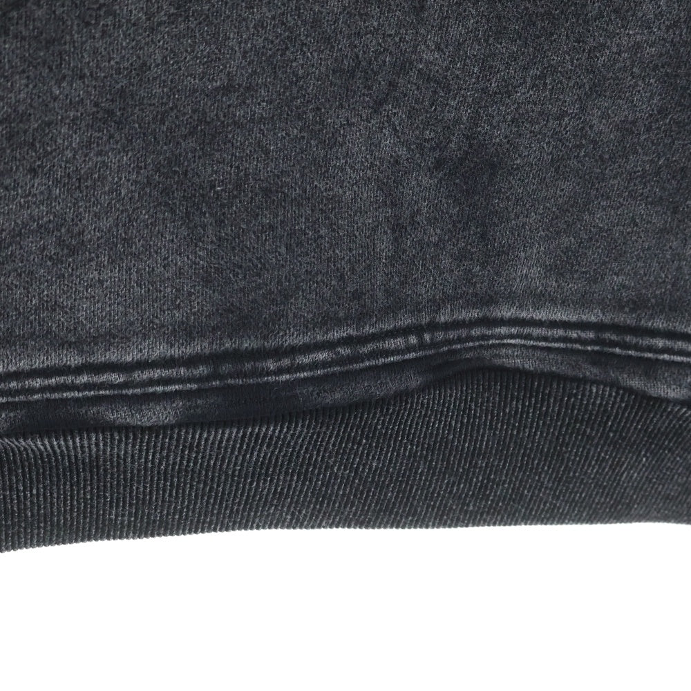 NO BRAND(ノーブランド) RECKLESS SCHOLARS STONEWASHED HOODIE レックレススカラーズ カンガルーポケット ストーンウオッシュド プルオーバースウェットパーカー グレー/ブラック