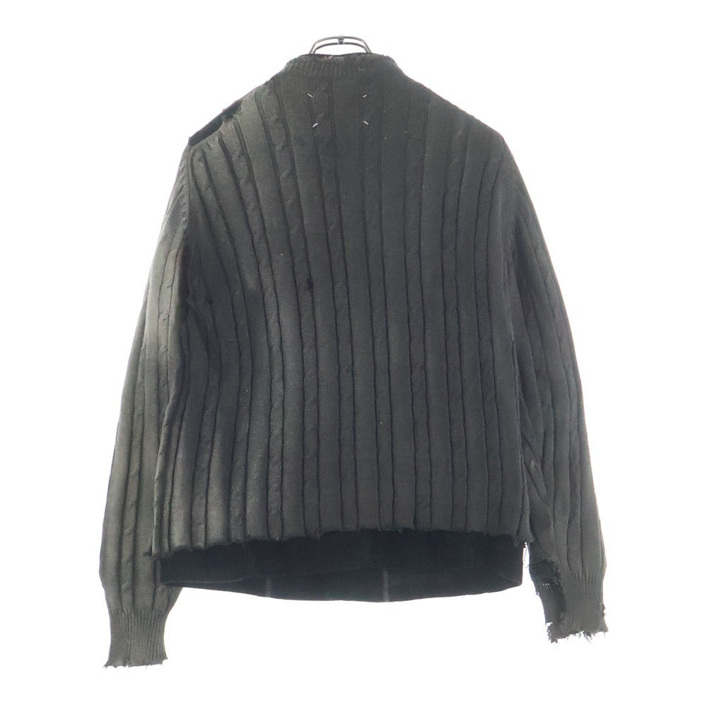 Maison Martin Margiela(メゾンマルタンマルジェラ) 00-01AW アーティザナル デストロイニット ドッキング スタンドカラージャケット アーカイブ