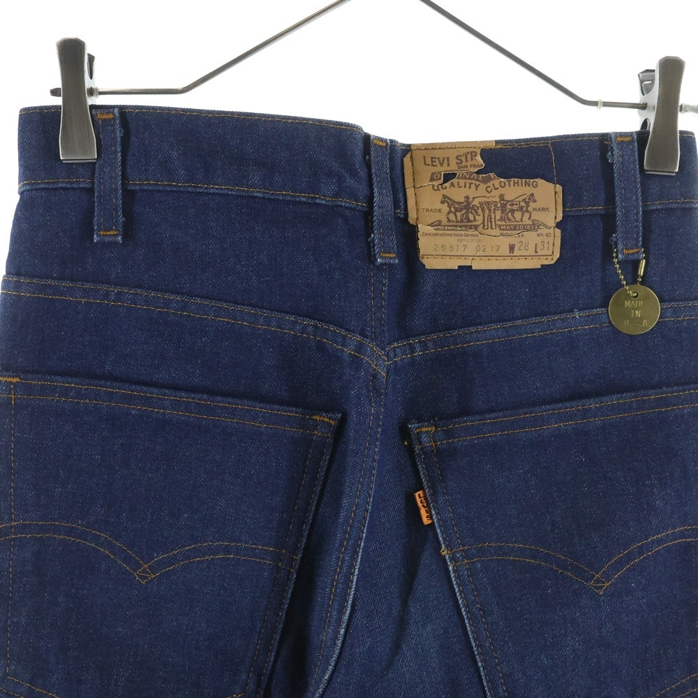 Levi's(リーバイス) 80~90S VINTAGE ヴィンテージ 517 オレンジタブ ジップアップ ブーツカット デニムパンツ インディゴ 20517 0217