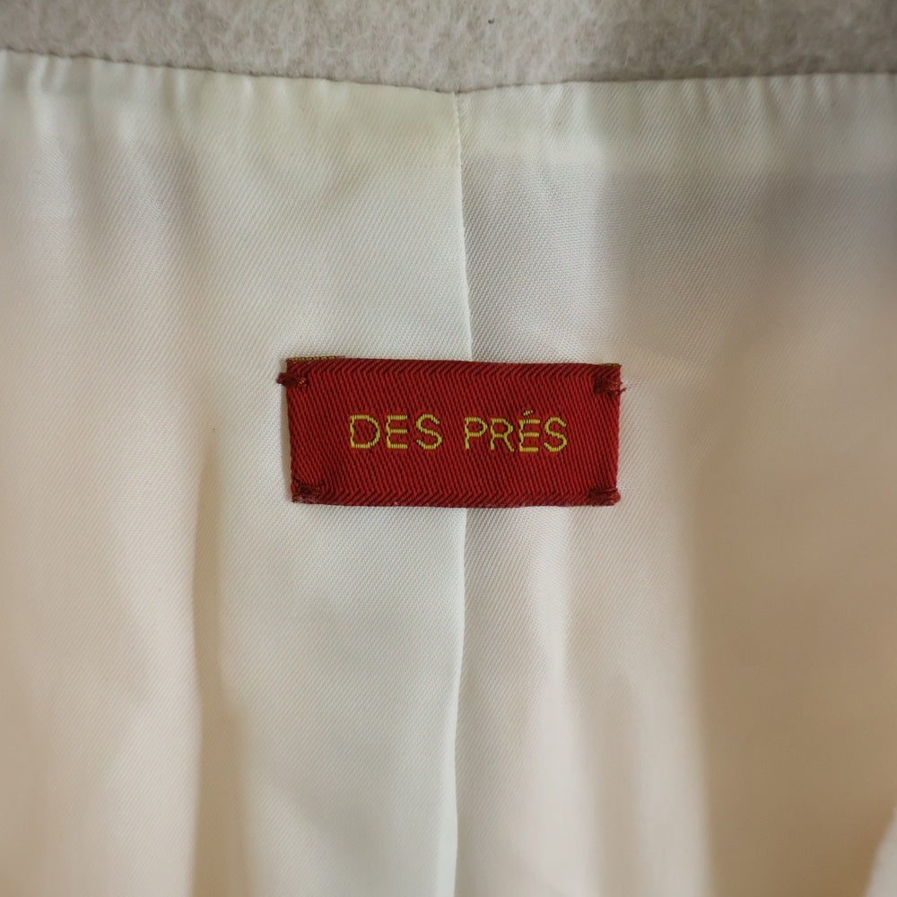 DES PRES(デプレ) ワイドリッチパイル ウール ステンカラーコート ベージュ 22-08-84-08304
