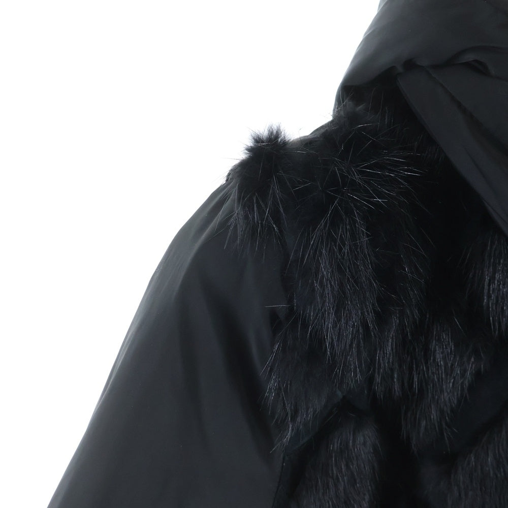 Max Mara(マックスマーラ) SPORTMAX スポーツマックス ファー切り替え ダウンコート レディース ブラック