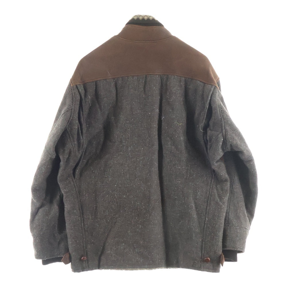 Lee TREVOR(リートレヴォー) LEE TREVOR (リートレヴォー) ドッキング 裏地キルティング ジップアップレザージャケット ブラウン