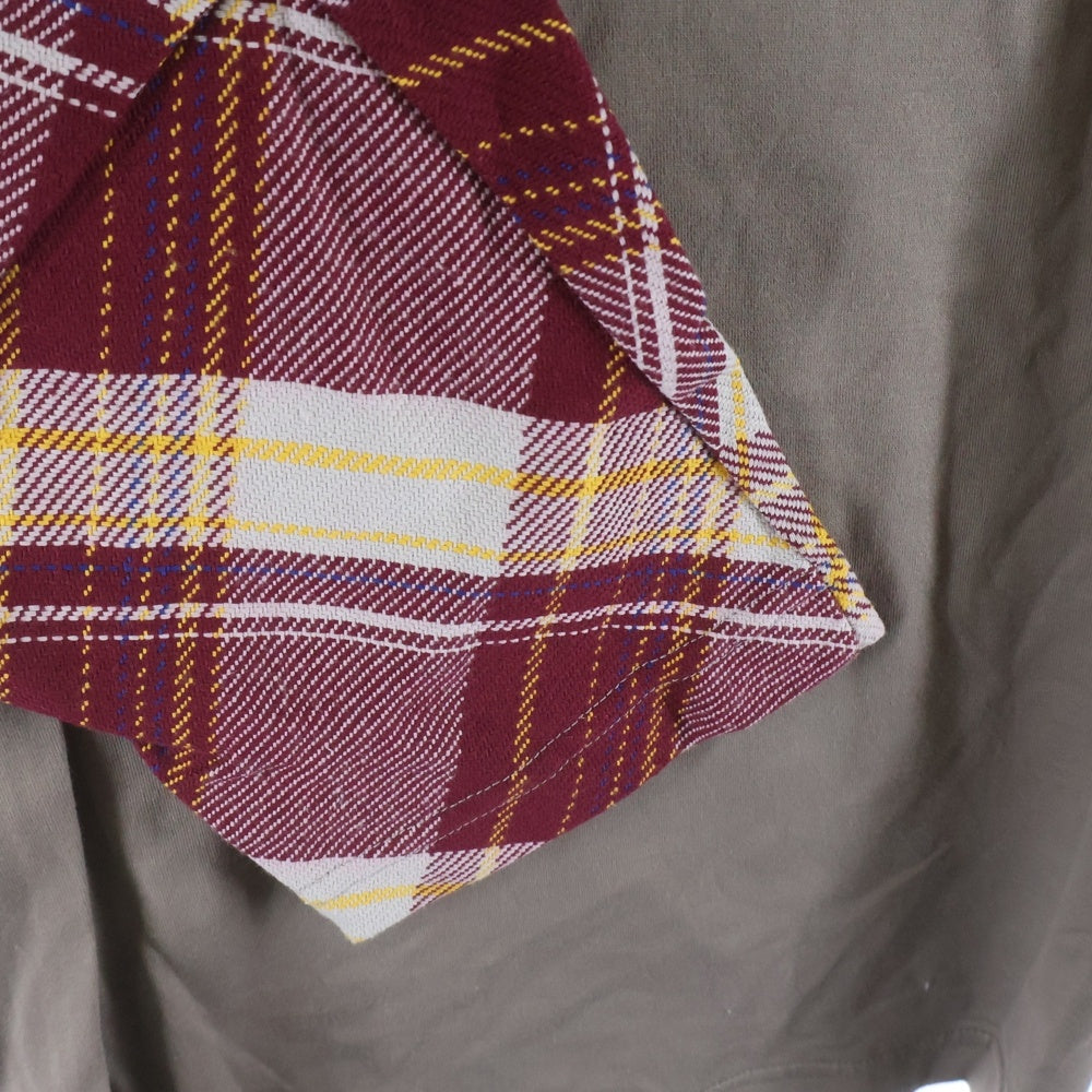 N.HOOLYWOOD(エヌハリウッド) 22SS COMPILE LINE LONG SLEEVE T-SHIRT コンパイル ライン ロングスリーブ クルーネック長袖Tシャツ カットソー グレー/レッド 2221-CS06-029peg