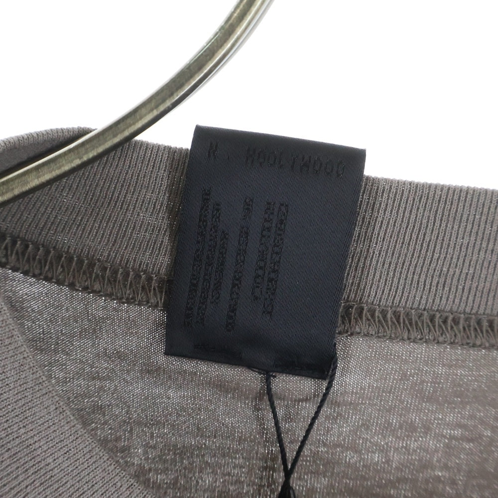 N.HOOLYWOOD(エヌハリウッド) 22SS COMPILE LINE LONG SLEEVE T-SHIRT コンパイル ライン ロングスリーブ クルーネック長袖Tシャツ カットソー グレー/レッド 2221-CS06-029peg