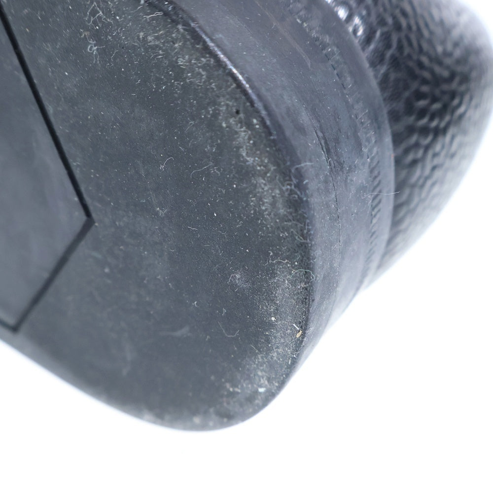 Salvatore Ferragamo(サルヴァトーレ フェラガモ) スクエアトゥ クロコ コインローファー ブラック YQ 1618