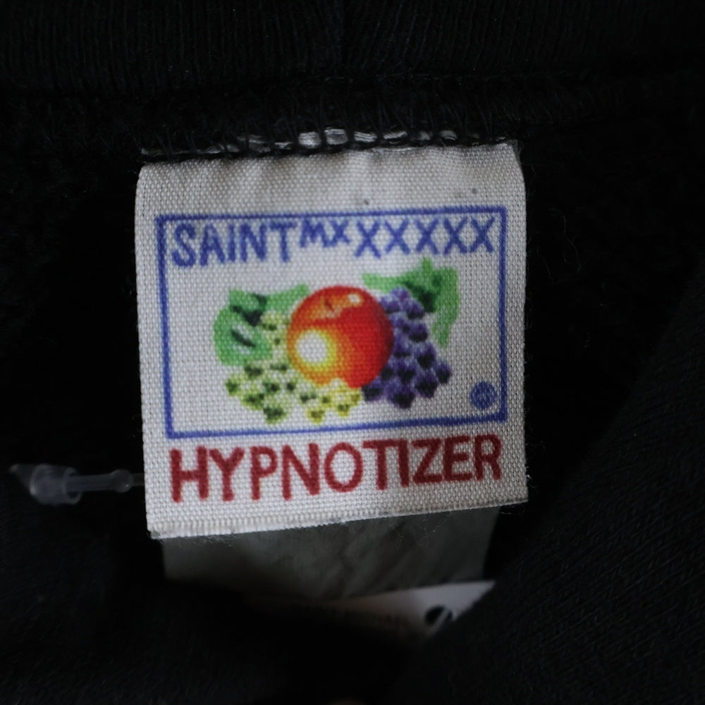 SAINT MICHAEL(セントマイケル) SAINT HOODIE セイント ロゴデザイン プルオーバー スウェット パーカー ブラック SM-YS8-0000-035
