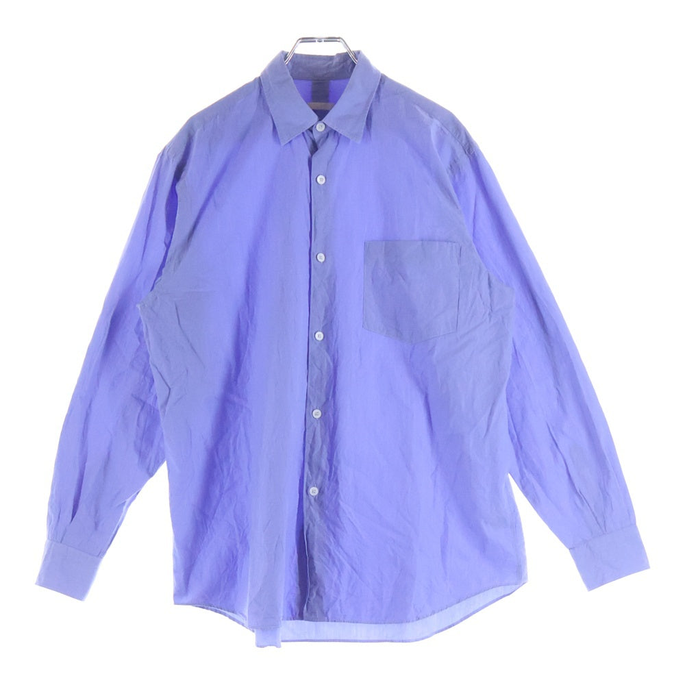 COMOLI(コモリ) 21SS レギュラーカラー コットン長袖シャツ ブルー T01-02001