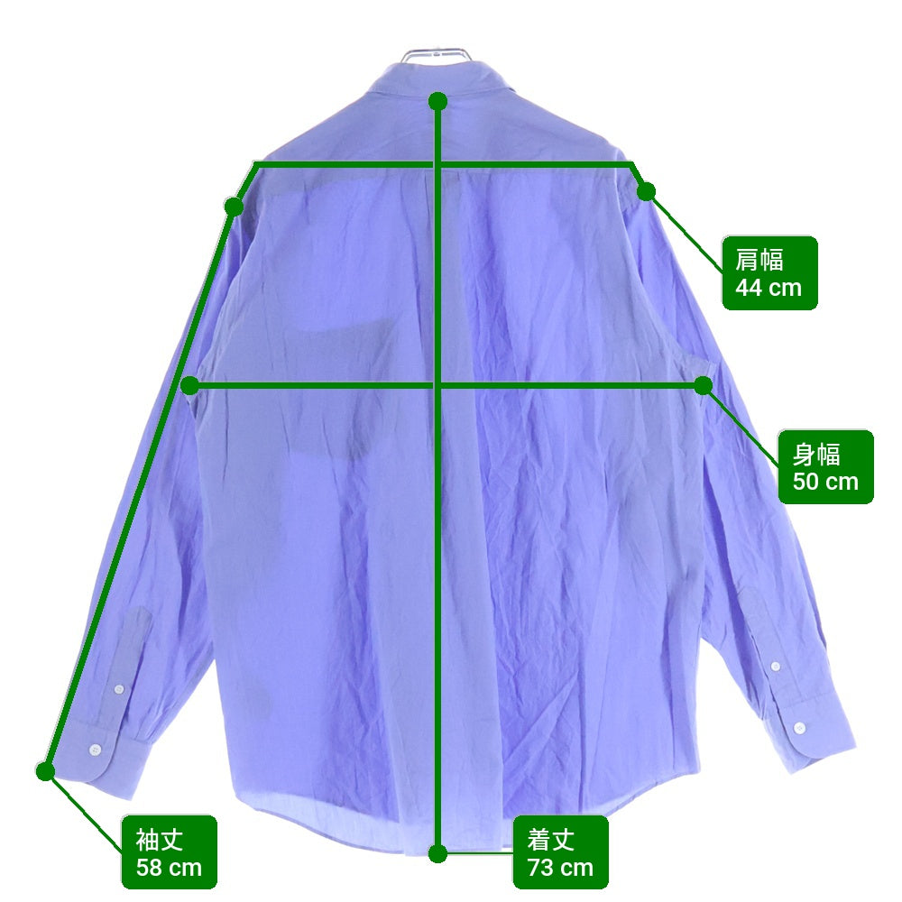 COMOLI(コモリ) 21SS レギュラーカラー コットン長袖シャツ ブルー T01-02001