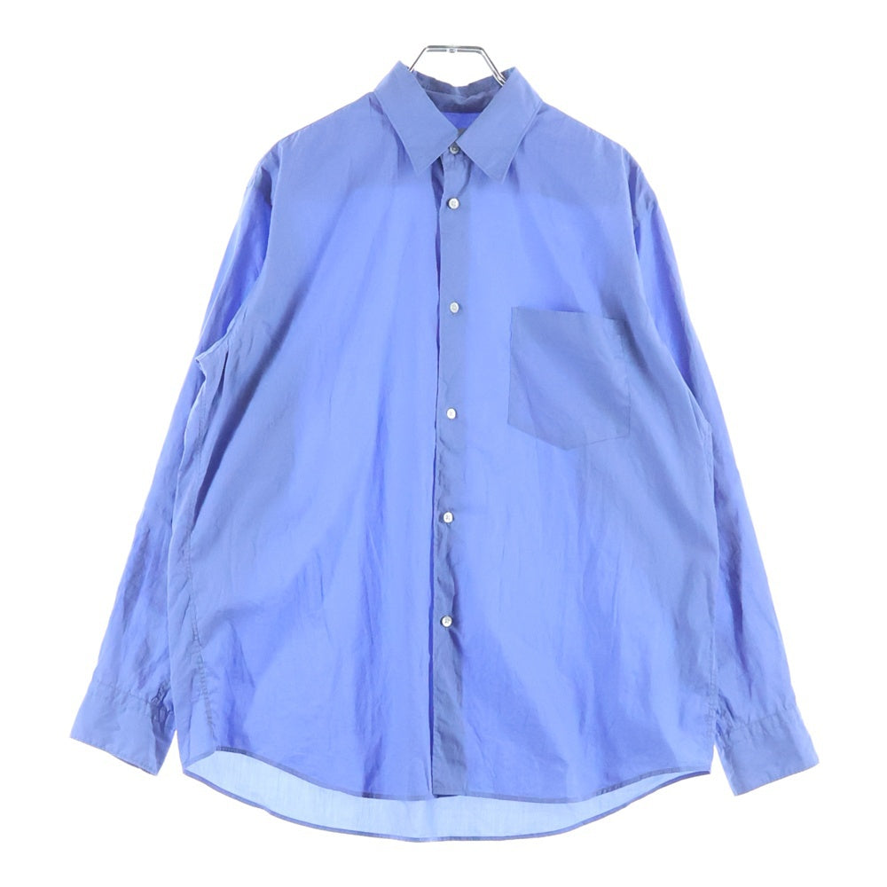 Graphpaper(グラフペーパー) 19SS レギュラーカラー コットン長袖シャツ ブルー GM191-50028B
