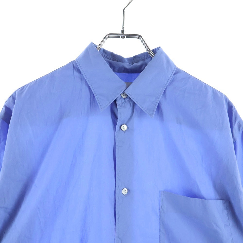 Graphpaper(グラフペーパー) 19SS レギュラーカラー コットン長袖シャツ ブルー GM191-50028B