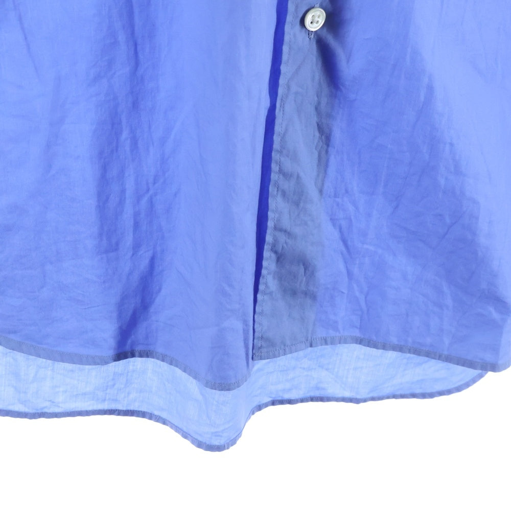 Graphpaper(グラフペーパー) 19SS レギュラーカラー コットン長袖シャツ ブルー GM191-50028B