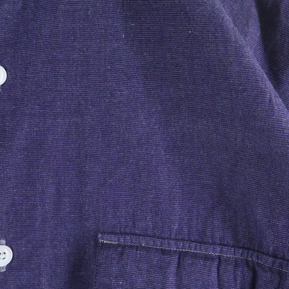COMOLI(コモリ) 18AW バンドカラー プルオーバーカーゴシャツ パープル N03-02005
