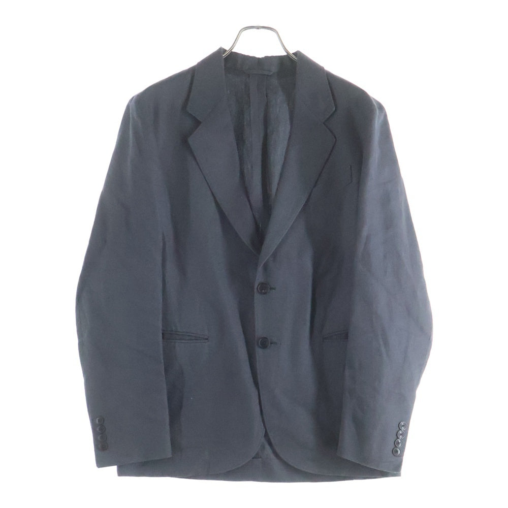 HEUGN(ユーゲン) リネン セットアップスーツ シングルテーラードジャケット スラックスパンツ ダークグレー