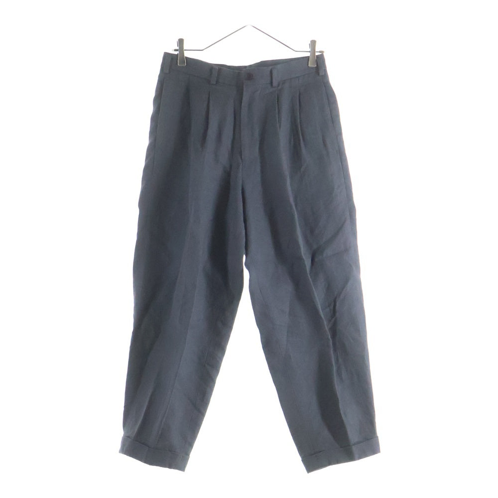 HEUGN(ユーゲン) リネン セットアップスーツ シングルテーラードジャケット スラックスパンツ ダークグレー