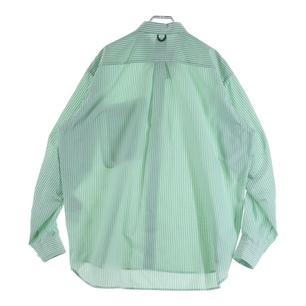 DAIWA PIER39(ダイワ ピアサーティナイン) TECH BUTTON DOWN SHIRTS L/S OXFORD オックスフォード ボタンダウン ストライプシャツ グリーン/ホワイト BE-86023