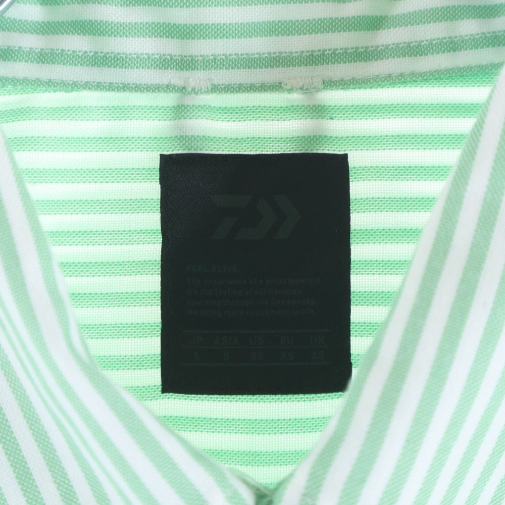 DAIWA PIER39(ダイワ ピアサーティナイン) TECH BUTTON DOWN SHIRTS L/S OXFORD オックスフォード ボタンダウン ストライプシャツ グリーン/ホワイト BE-86023