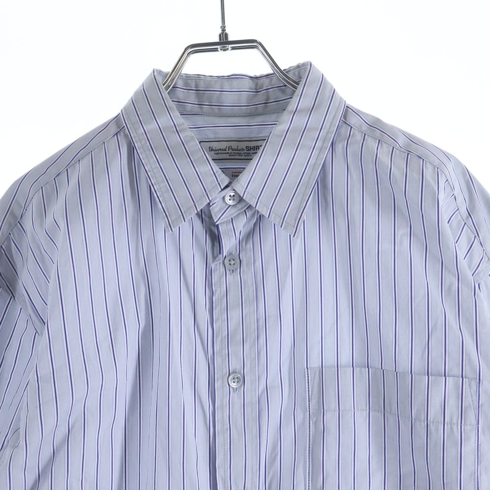 THOMAS MASON(トーマスメイソン) ×THOMAS MASON トーマス メイソン レギュラーカラー ストライプ長袖シャツ ブルー 183-60304