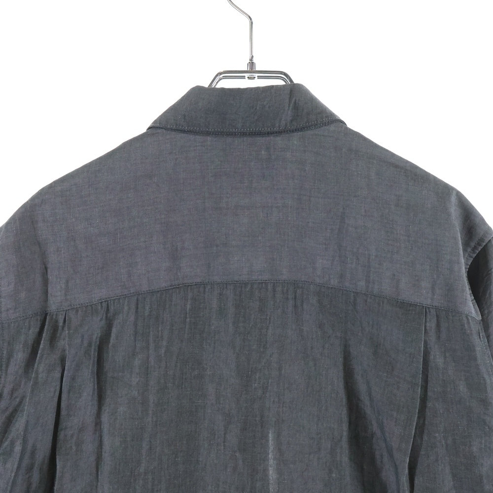 Steven Alan(スティーブンアラン) CHAMB CHINA SHIRT チャンバー ロングスリーブ チャイナシャツ ダークグレー 8111-199-0400