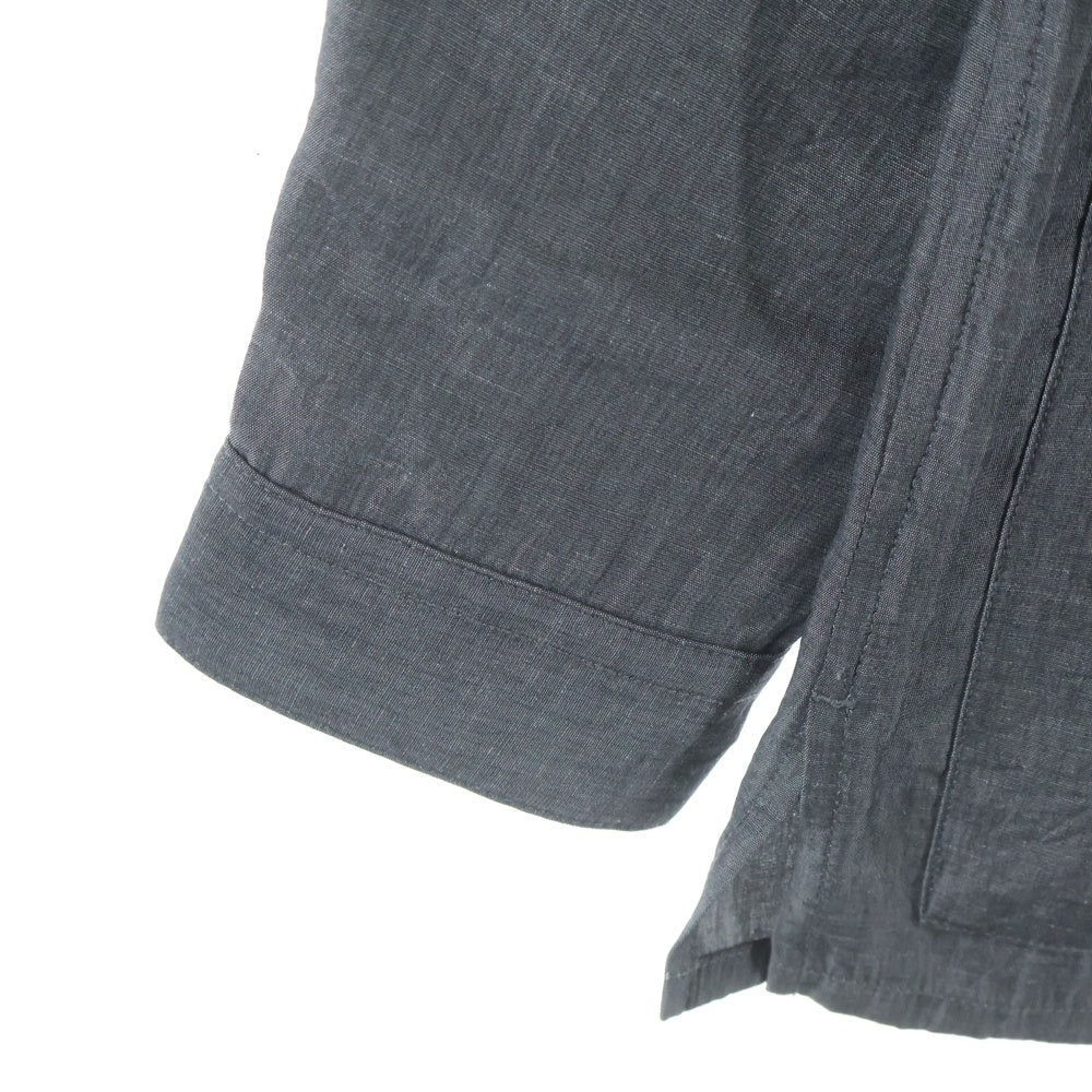 Steven Alan(スティーブンアラン) CHAMB CHINA SHIRT チャンバー ロングスリーブ チャイナシャツ ダークグレー 8111-199-0400