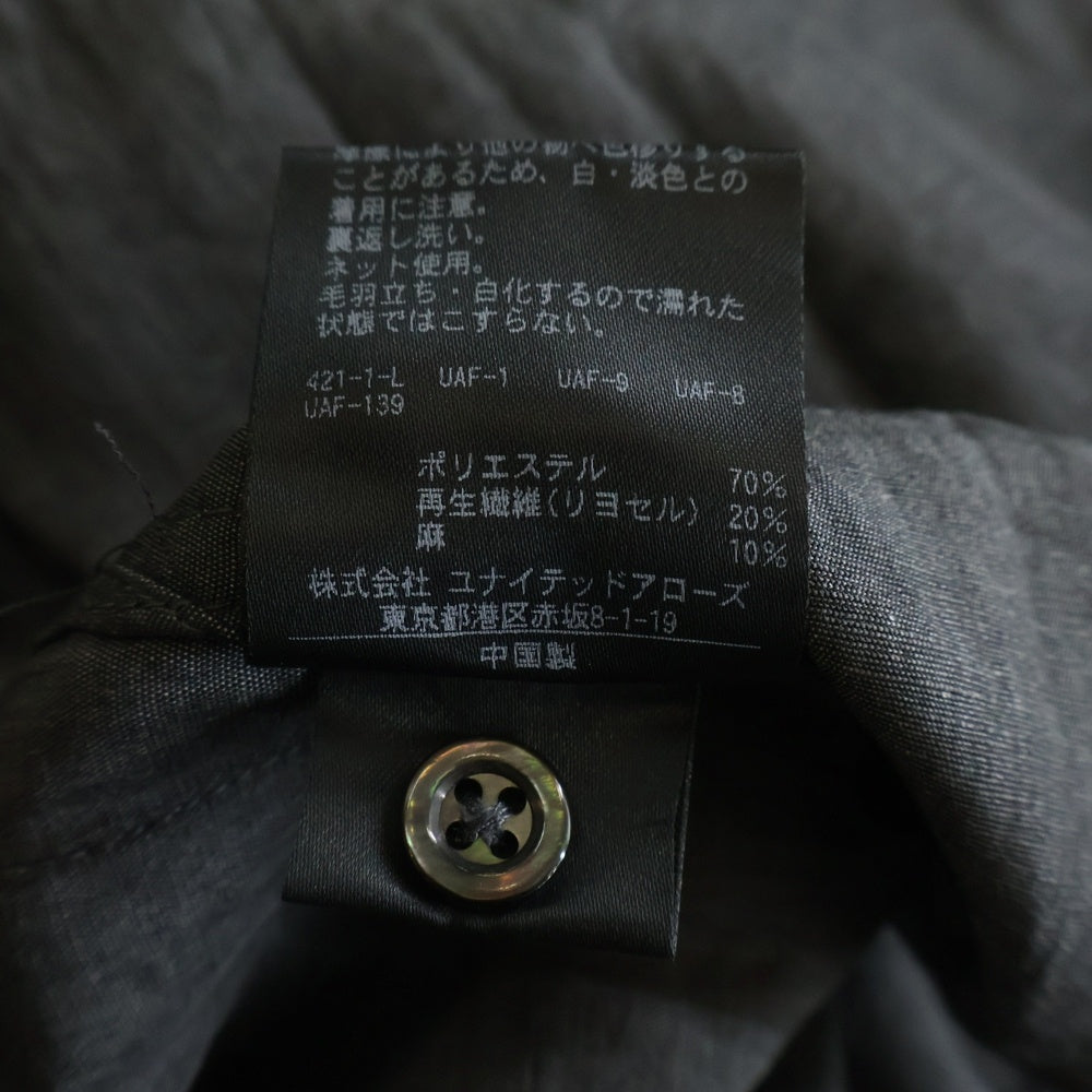 Steven Alan(スティーブンアラン) CHAMB CHINA SHIRT チャンバー ロングスリーブ チャイナシャツ ダークグレー 8111-199-0400