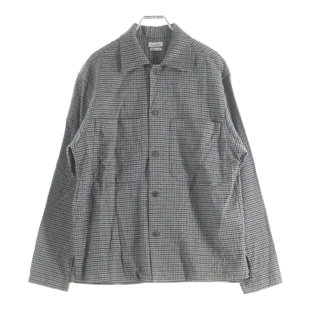Steven Alan(スティーブンアラン) VNTG CHECK BOX CAMP COLLAR SHIRT BOLD ヴィンテージ チェック ボックス キャンプカラーシャツ ブラウン 8111-199-0555