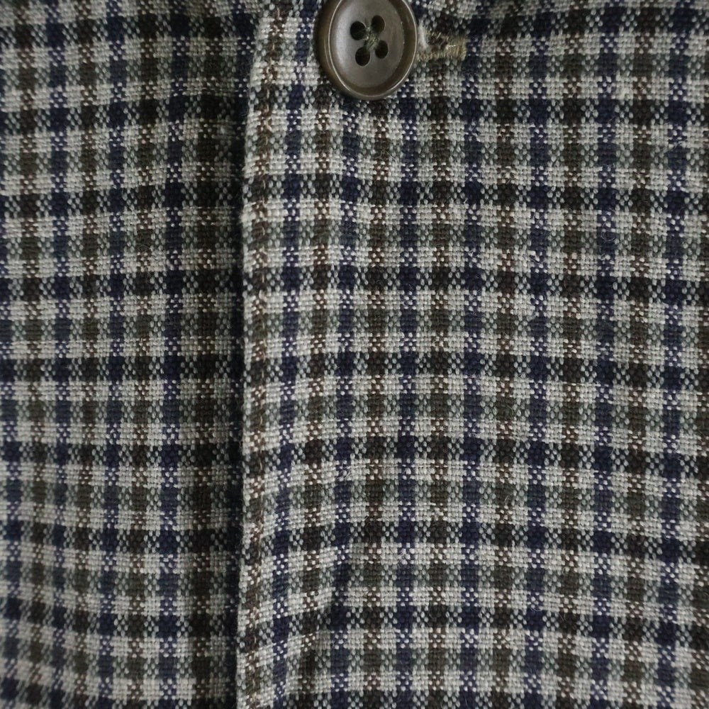 Steven Alan(スティーブンアラン) VNTG CHECK BOX CAMP COLLAR SHIRT BOLD ヴィンテージ チェック ボックス キャンプカラーシャツ ブラウン 8111-199-0555