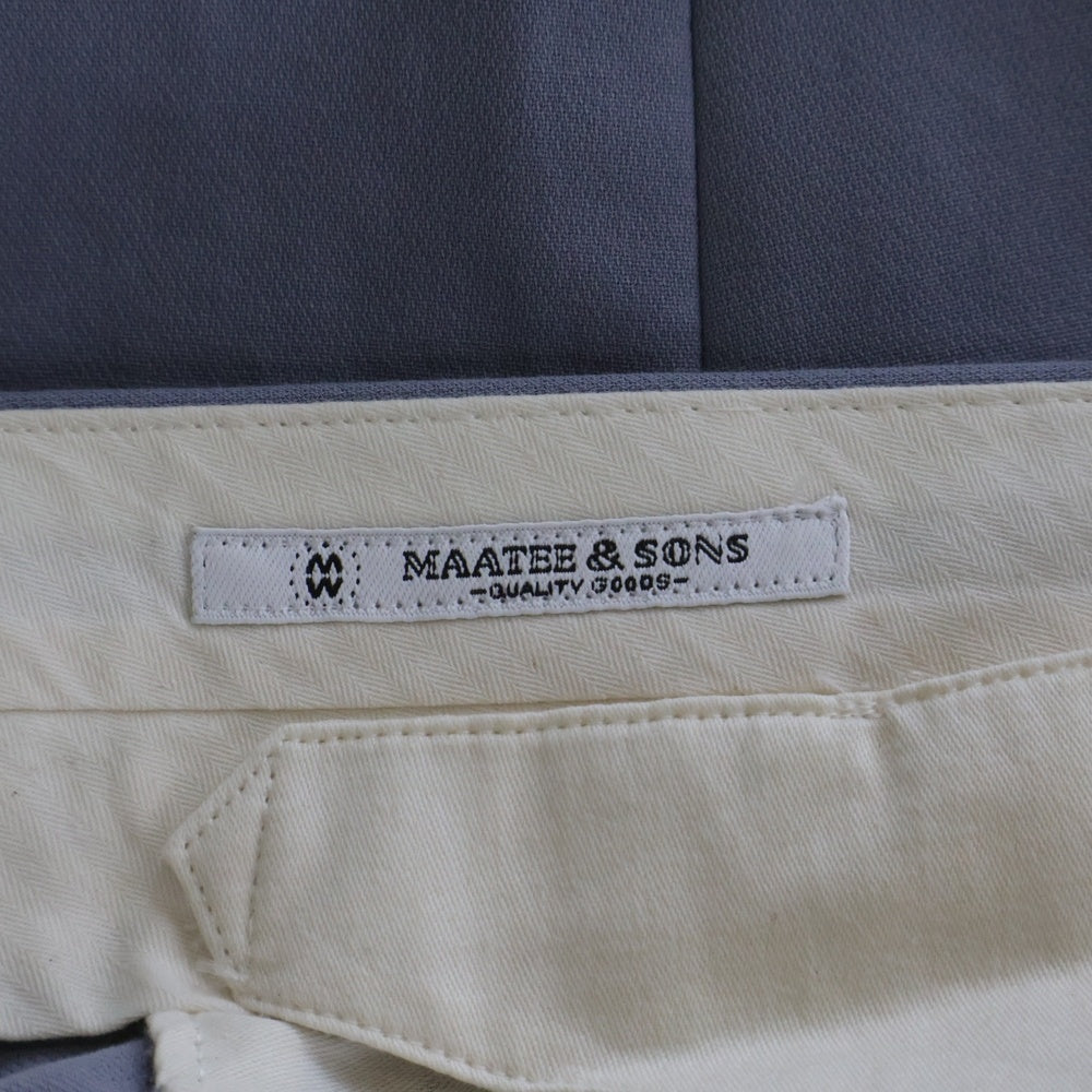 MAATEE&SONS(マーティーアンドサンズ) 23SS 俺のCHINO-PAN 2タック チノ トラウザーズ スラックスパンツ グレー MT3103-0205B