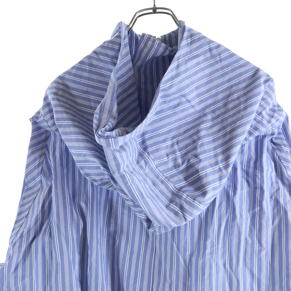 UNUSED(アンユーズド) 20SS STRIPE PULLOVER JACKET ストライプ プルオーバー フーデッドジャケット ブルー/ホワイト US1793