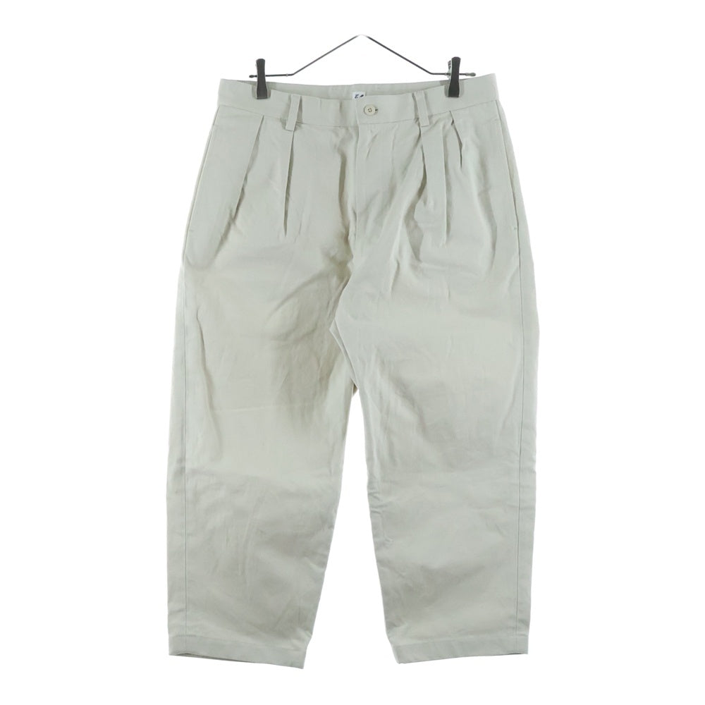 Ets.MATERIAUX(マテリオ) Ets.MATERIAUX (マテリオ) コットン 2タック チノ トラウザーズパンツ ライトグレー 21-030-300-2607-1-0