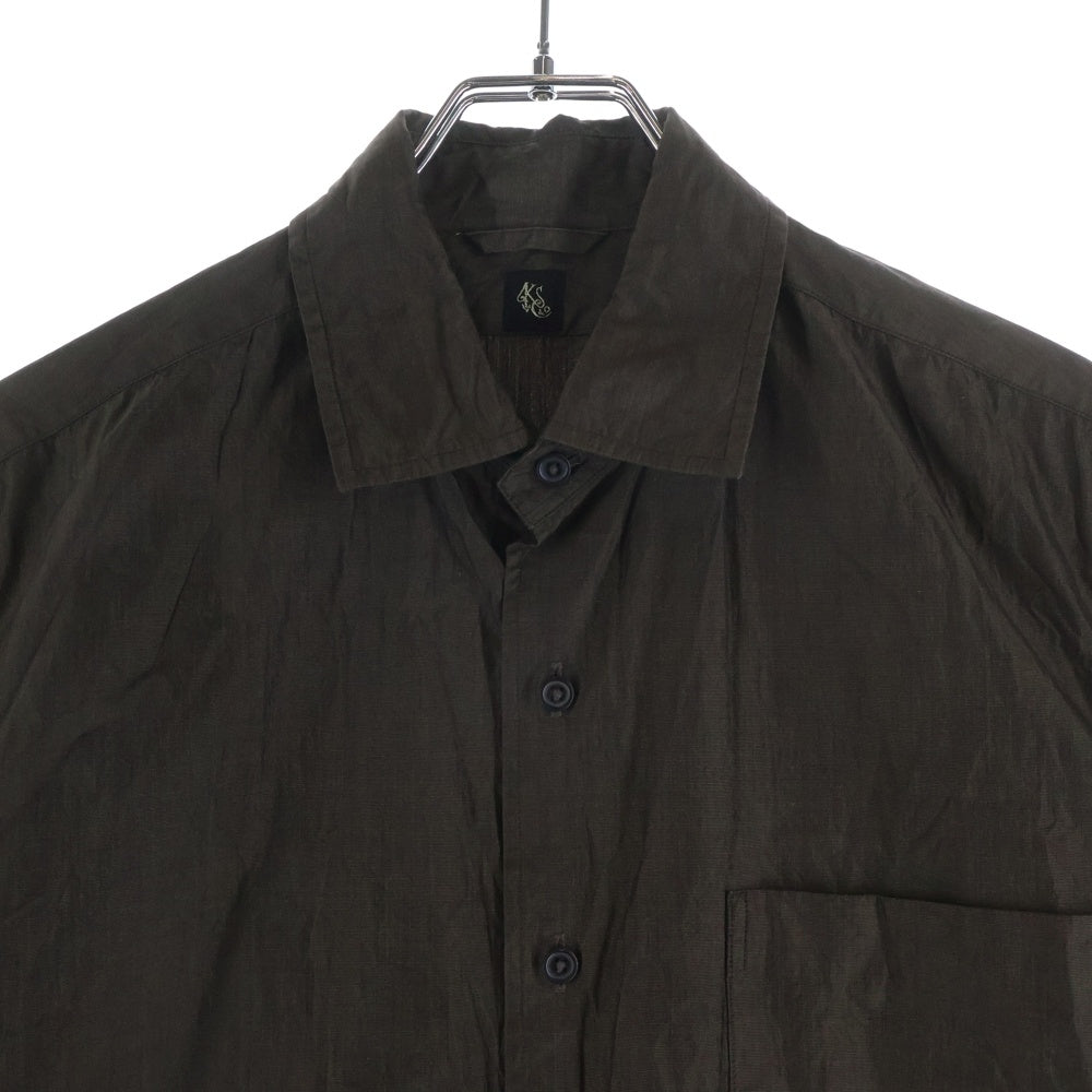 KAPTAIN SUNSHINE(キャプテンサンシャイン) 19SS REGULAR COLLAR S/S SHIRTS レギュラーカラー ショートスリーブ コットンシャツ ブラウン KS9SSH01