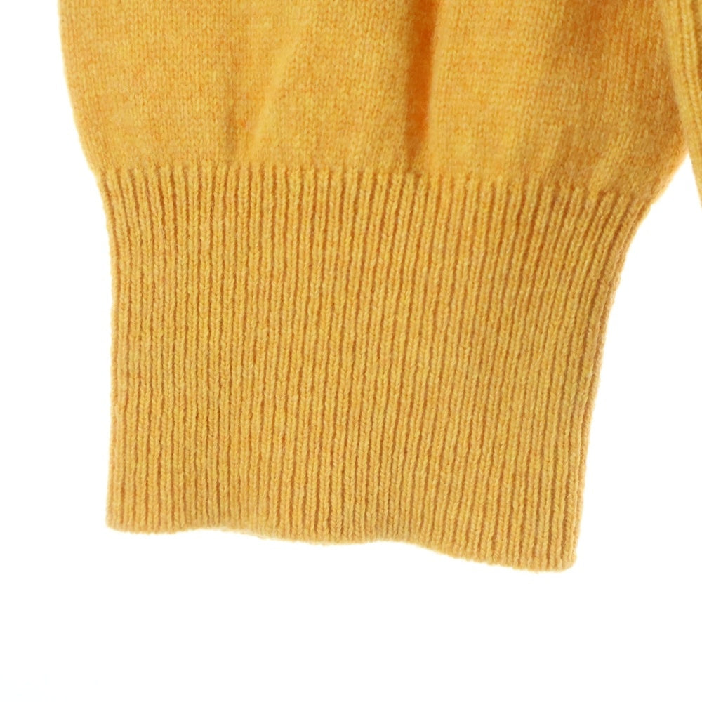 KENZO(ケンゾー) 胸ロゴ刺繍 日本製 モックネック 長袖セーター ニット イエロー