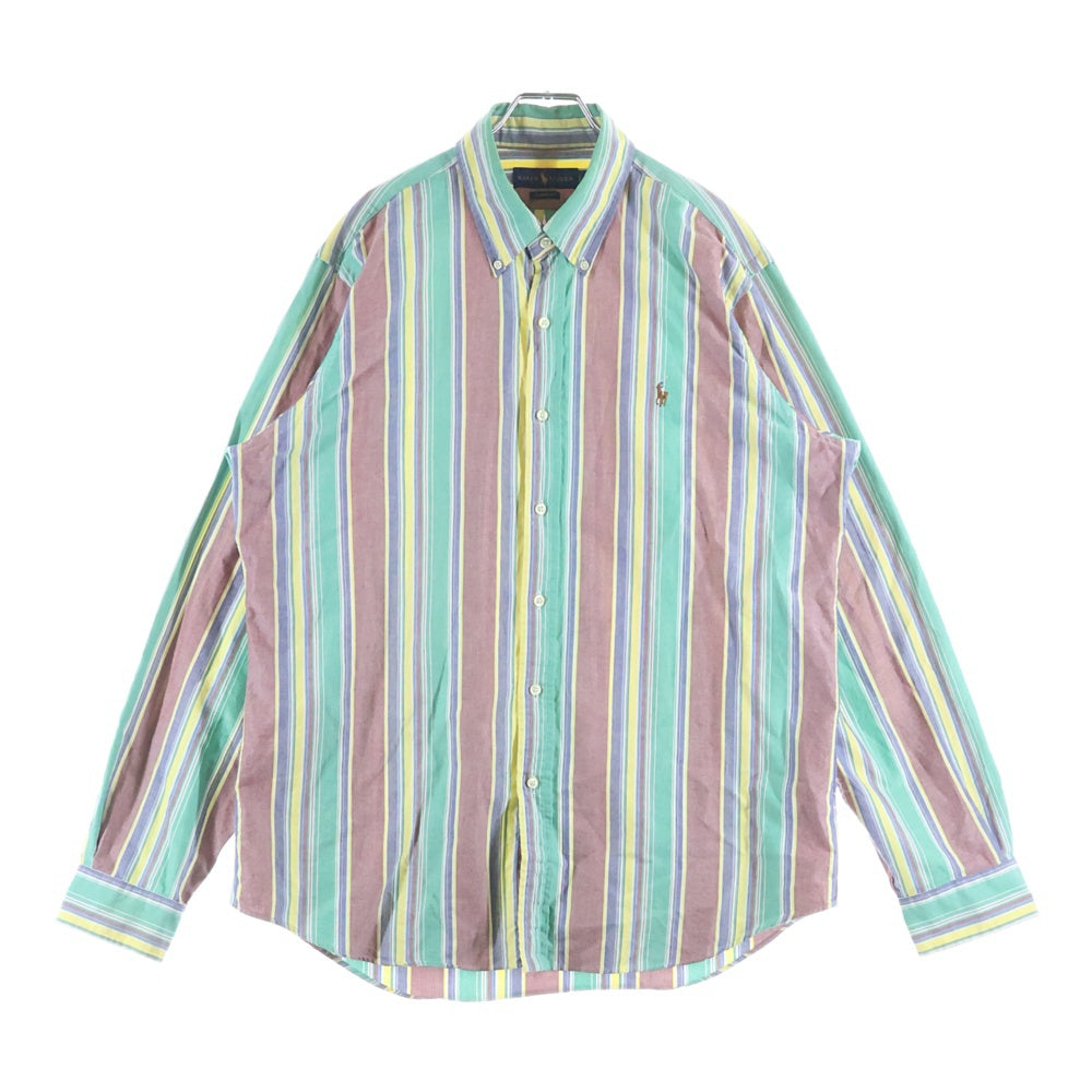 RALPH LAUREN(ラルフローレン) CLASSIC FIT クラシックフィット スモールポニー刺繍 ストライプ ボタンダウン 長袖シャツ マルチカラー