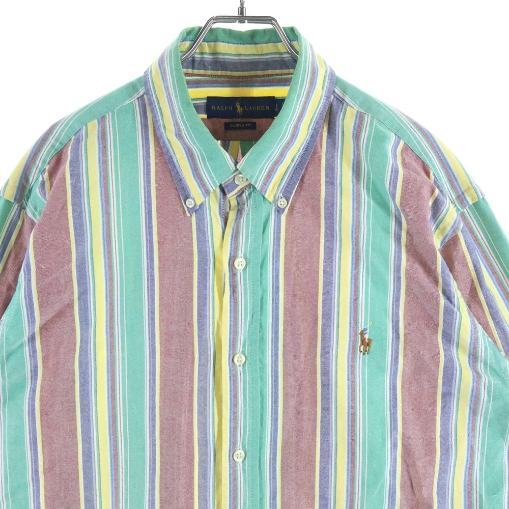RALPH LAUREN(ラルフローレン) CLASSIC FIT クラシックフィット スモールポニー刺繍 ストライプ ボタンダウン 長袖シャツ マルチカラー